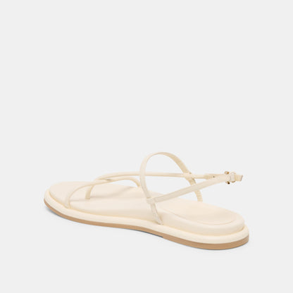 DOM SANDALS OFF WHITE LEATHER
