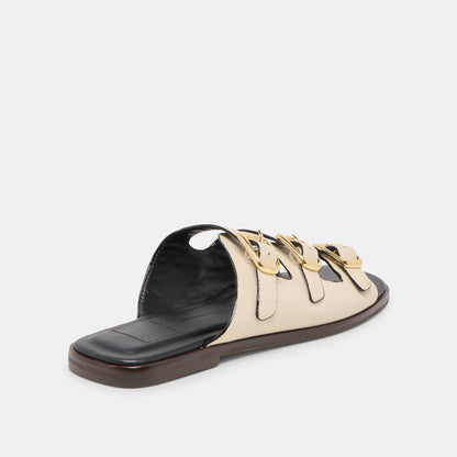 FIN SANDALS BONE LEATHER