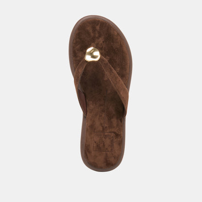 JAINA SANDALS DK BROWN SUEDE