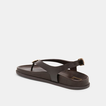 JONY SANDALS DK BROWN LEATHER