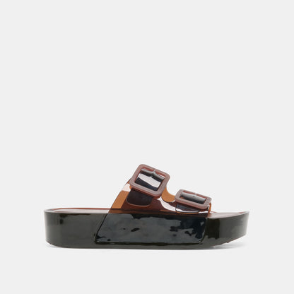 JULIO X SANDALS CHOCOLATE VINYL
