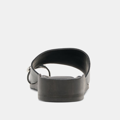 MOXY SANDALS BLACK LEATHER