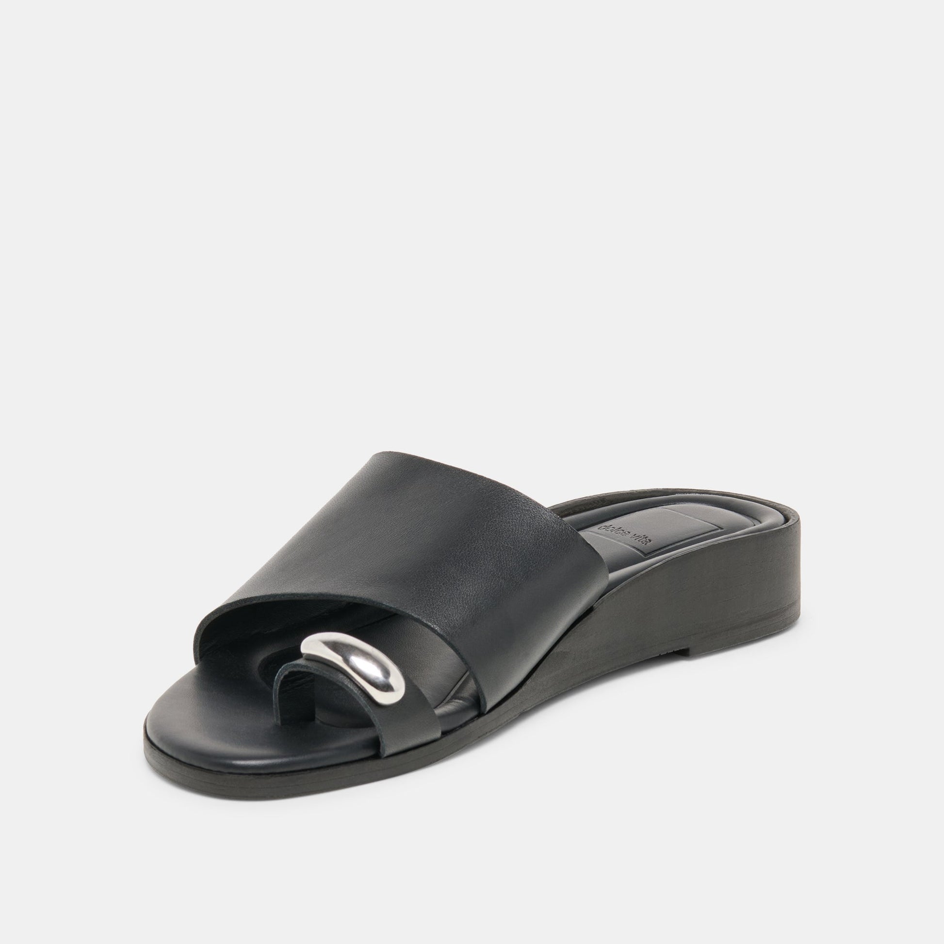 MOXY SANDALS BLACK LEATHER