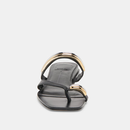 TARINA SANDALS BLACK LEATHER
