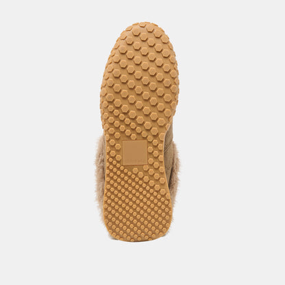 IZZEY PLUSH SNEAKERS OLIVE SUEDE