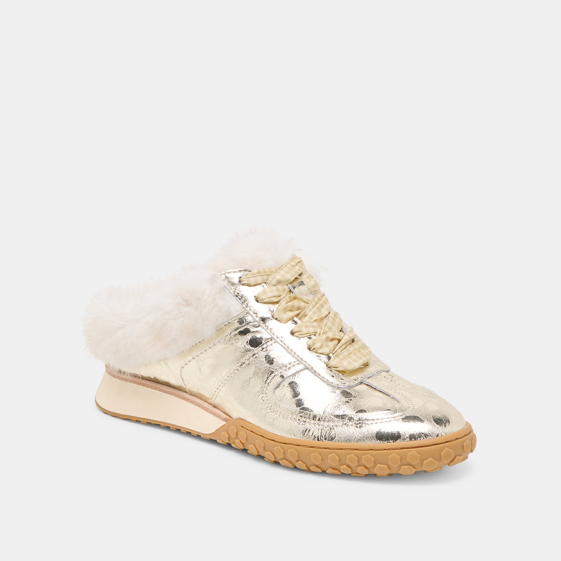 IZZEY PLUSH SNEAKERS PLATINUM LEATHER