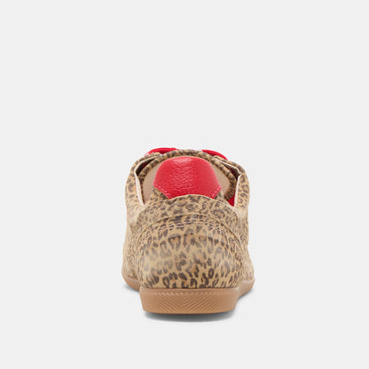 LAINI SNEAKERS TAN LEOPARD PRINTED SUEDE