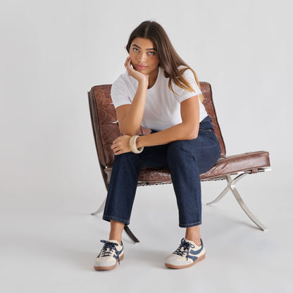 MERIT SNEAKERS WHITE NAVY LEATHER