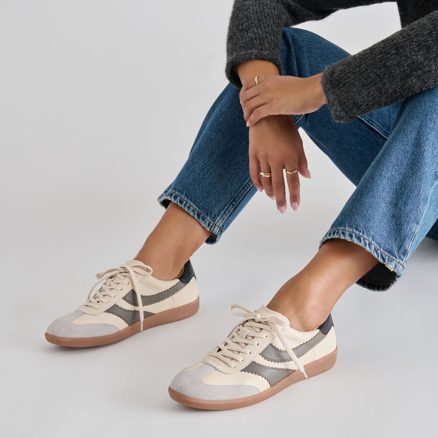 MERIT SNEAKERS WHITE GREY LEATHER