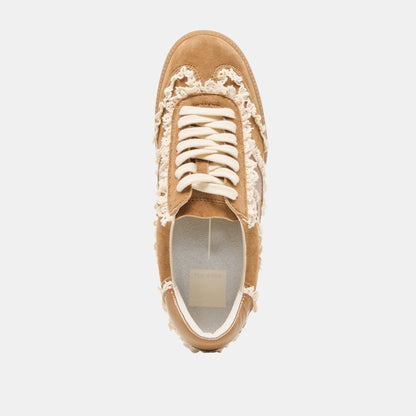 NOTICE LACE SNEAKERS LT BROWN SUEDE