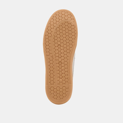 NOTICE SLIDE PLUSH SNEAKERS OFF WHITE CRACKLED LEATHER