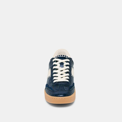 NOTICE STITCH SNEAKERS INK CROCO EMBOSSED LEATHER