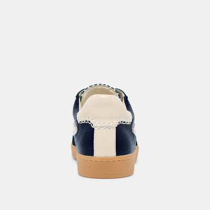 NOTICE STITCH SNEAKERS INK CROCO EMBOSSED LEATHER