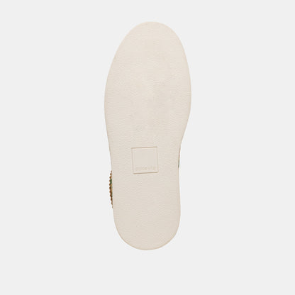 AZALIA SNEAKERS SAND FLORAL RAFFIA