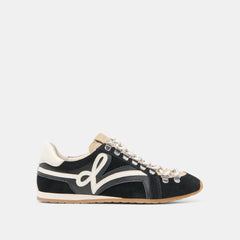 BLACK WHITE SUEDE