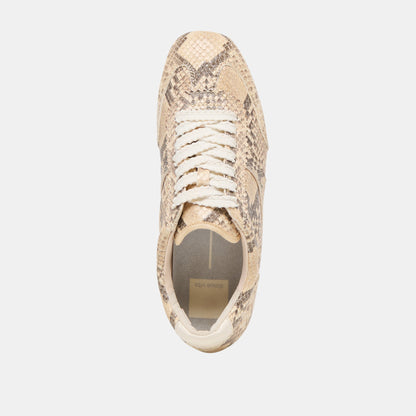 DORIE SNEAKERS NATURAL SNAKE EMBOSSED LEATHER
