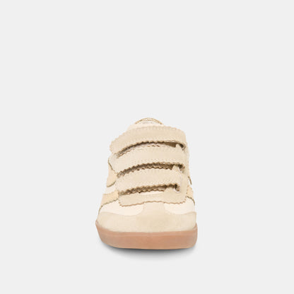 MERIT VELCRO SNEAKERS WHITE GOLD LEATHER