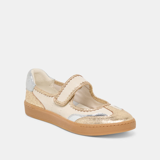 NANET SNEAKERS METALLIC MULTI LEATHER