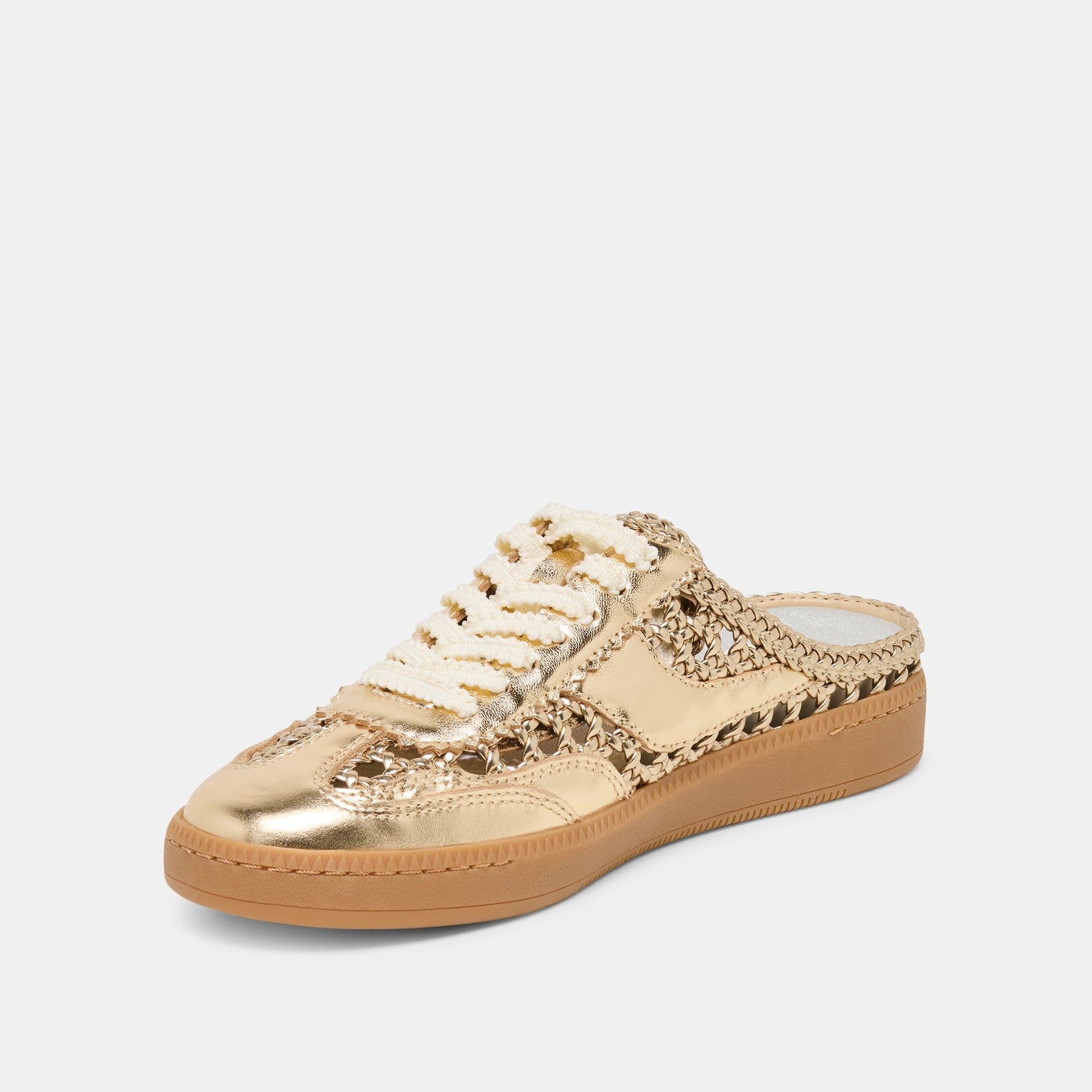 NOTICE SLIDE WOVEN SNEAKERS GOLD WOVEN STELLA