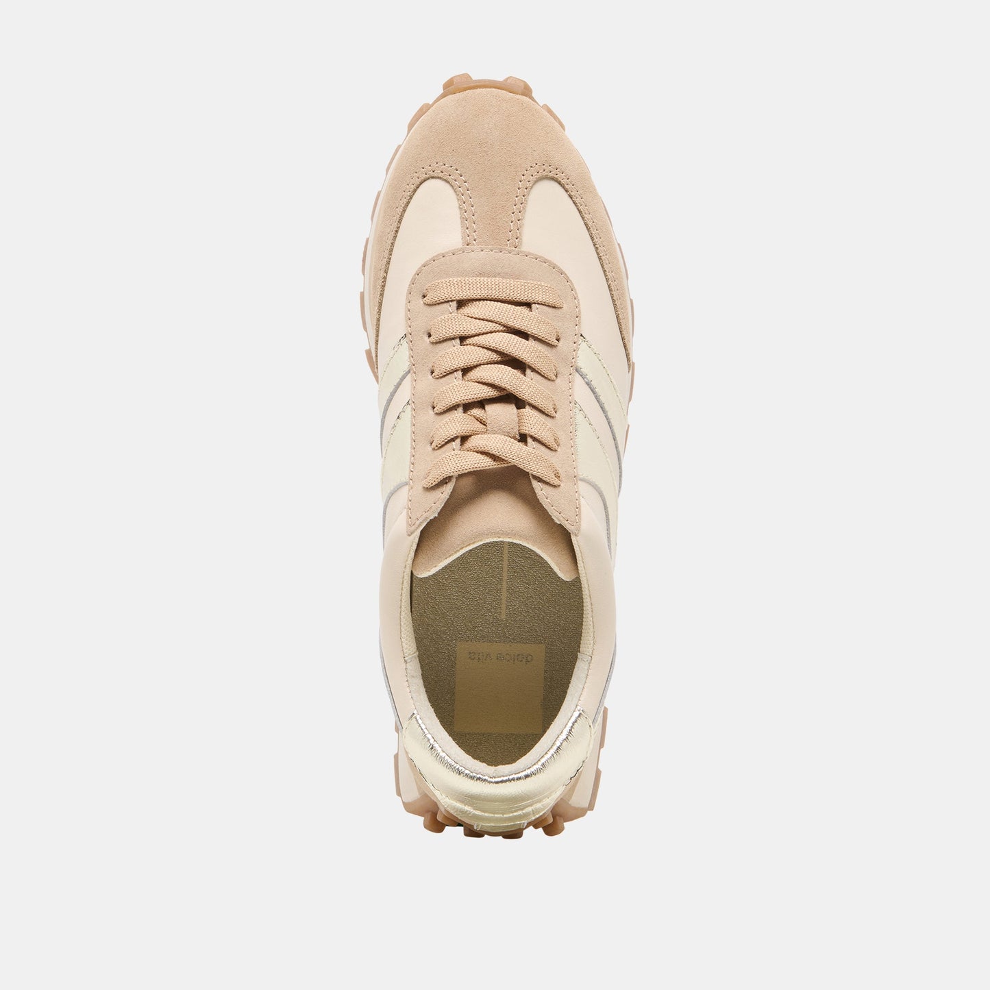 TRESA SNEAKERS WHITE GOLD SUEDE