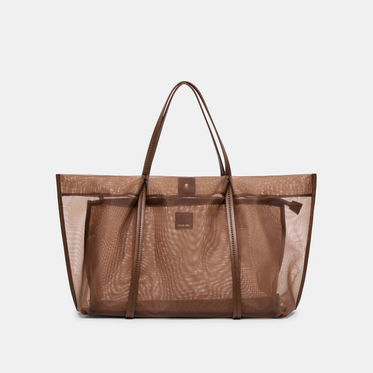 AISLIN TOTE CHOCOLATE MESH