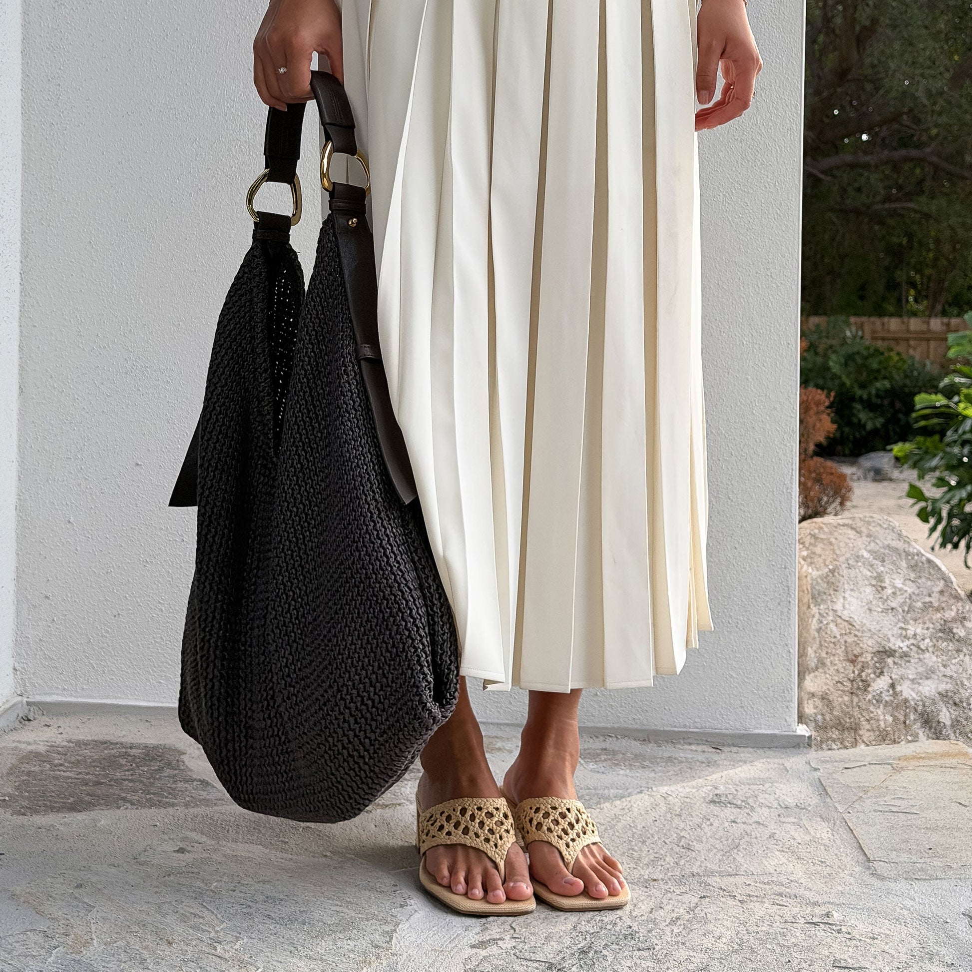 BARLO HEELS LT NATURAL WOVEN RAFFIA