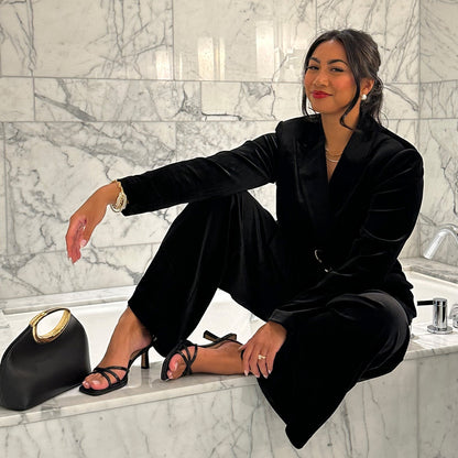 MANJI HEELS MIDNIGHT PATENT LEATHER